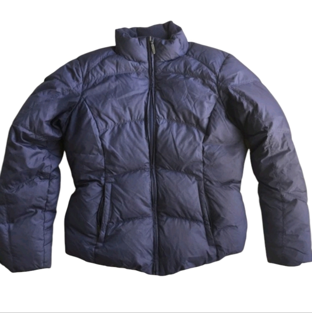 EDDIE BAUER Goose Down Zippered Winter Puffer Jacket Size Small